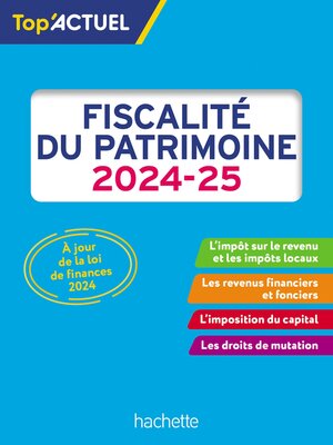 cover image of Fiscalité du patrimoine 2024-2025